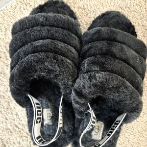 UGG Women's Charcoal Plush Slippers